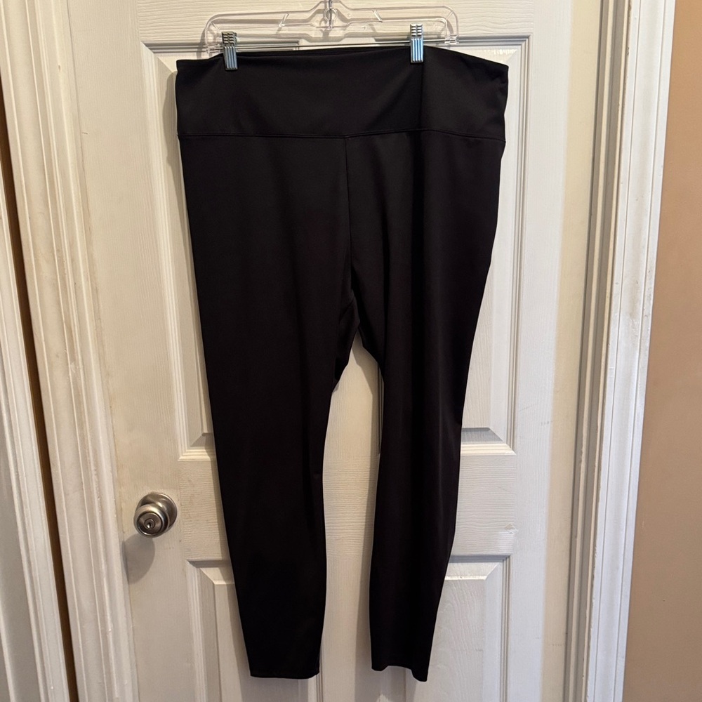 Simply Vera Vera Wang 1X Black High Waisted Leggings - Wide Waistband -Plus Size